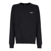 Balmain Paris flocked sweatshirt Black, Herr