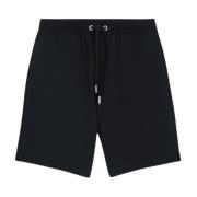 Ami Paris Ekologisk Bomull Svart Fleece Shorts Black, Herr