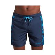 Bikkembergs Blårandiga Badshorts Blue, Herr