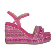 Alma EN Pena Rhinestone Kil Sandal med Flätad Detalj Pink, Dam