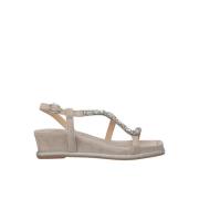 Alma EN Pena Glitter Kilklack Sandal med Strassrem Gray, Dam