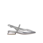 ALMA EN PENA Platta slingback-skor med kristalldekoration Gray, Dam