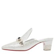 Christian Louboutin Pre-owned Pre-owned Laeder sandaler Gray, Dam