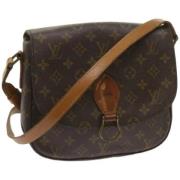 Louis Vuitton Vintage Pre-owned Canvas axelremsvskor Brown, Dam