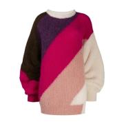 Circus Hotel Mohair Alpaca Wool Oversized Sweater Multicolor, Dam