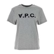 A.p.c. Grå Bomull T-shirt Gray, Dam