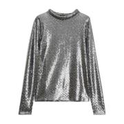 Rodebjer Disco Sparkle Top Gray, Dam