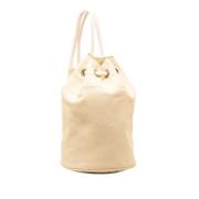 Hermès Vintage Pre-owned Bomull axelremsvskor Beige, Dam