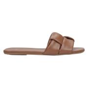 Estro Kvinnors Brun Patchläder Slide Sandaler Er00115213 Brown, Dam