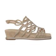 Alma EN Pena Glitter Kilklack Sandal Beige, Dam