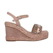 Alma EN Pena Rhinestone Strap Kilklack Sandal Pink, Dam