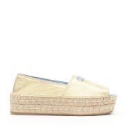 Prada Vintage Pre-owned Laeder espadriller Yellow, Dam