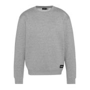 Schott NYC Grundläggande Sweatshirt - Rund Hals - Långa ärmar Gray, He...