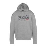 Schott NYC Ikonisk Sidney Hoodie - Grå Gray, Herr