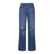 JW Anderson Blå Cut Out Bootcut Jeans Blue, Dam