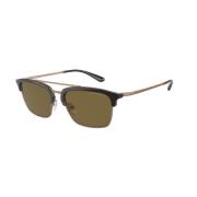 Emporio Armani Brun Ram, Mörkbruna Linser Solglasögon Brown, Unisex