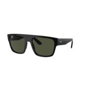 Ray-Ban Rb0360S Solglasögon Gröna Linser Svart Ram Black, Unisex