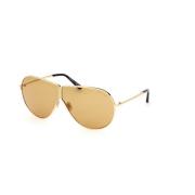 Tom Ford Blank djup guldbrun solglasögon Yellow, Unisex