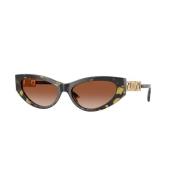 Versace Brun Gradient Solglasögon Carey Ram Brown, Unisex