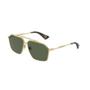 Dolce & Gabbana Guld Polariserade Gröna Solglasögon Yellow, Unisex