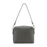 Pourchet Paris Grå läder crossbody väska Gray, Dam