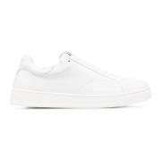 Lanvin Vita Lädersneakers med Logodetalj White, Herr