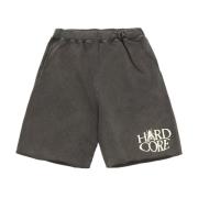 Aries Hardcore Sweatshorts med Wide Leg Cut Black, Herr