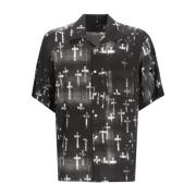 Aries Graveyard Hawaiian Print Skjorta Black, Herr