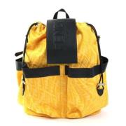 Fendi Vintage Pre-owned Canvas ryggsckar Yellow, Dam