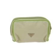 Prada Vintage Pre-owned Tyg kuvertvskor Green, Dam