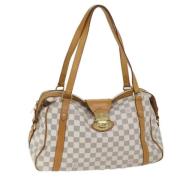 Louis Vuitton Vintage Pre-owned Canvas axelremsvskor White, Dam