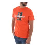 Bikkembergs Bomull Logo Print T-shirt Orange, Herr