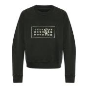 MM6 Maison Margiela Sweatshirt med logotyp Black, Dam