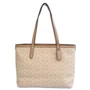 Coach Pre-owned Pre-owned Plast totevskor Beige, Dam