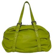 Bottega Veneta Vintage Pre-owned Laeder axelremsvskor Green, Dam