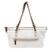 Gucci Vintage Pre-owned Laeder totevskor White, Dam