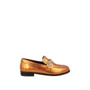 Noa Harmon Stiliga Orange Loafers med Vadderad Innersula Orange, Dam