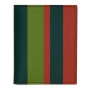 Gallo Grön läderkreditkortshållare med flerfärgade ränder Multicolor, ...