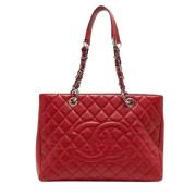 Chanel Vintage Pre-owned Laeder totevskor Red, Dam