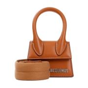 Jacquemus Brun Läder Axelväska Brown, Herr