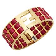 Fendi Vintage Pre-owned Tyg armband Red, Dam