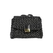 Bottega Veneta Vintage Pre-owned Laeder axelremsvskor Black, Dam