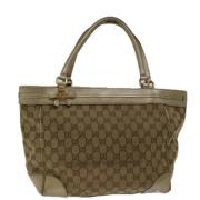 Gucci Vintage Pre-owned Canvas totevskor Brown, Dam