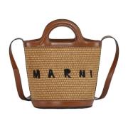 Marni Tropicalia Bucket Bag i Brun Brown, Dam