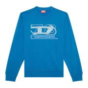 Diesel Sweatshirt med logotryck Blue, Herr