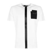 Les Hommes Elegant Rund Hals T-shirt White, Herr