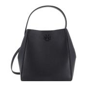 Tory Burch Svart Axelväska med Tryckknappstängning Black, Dam