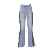 Simona Corsellini Wide Jeans Blue, Dam