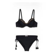 Oltre Ethno Broderad Bikini Black, Dam