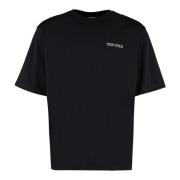 Marcelo Burlon Bomull Crew-Neck T-Shirt med Baktryck Black, Herr